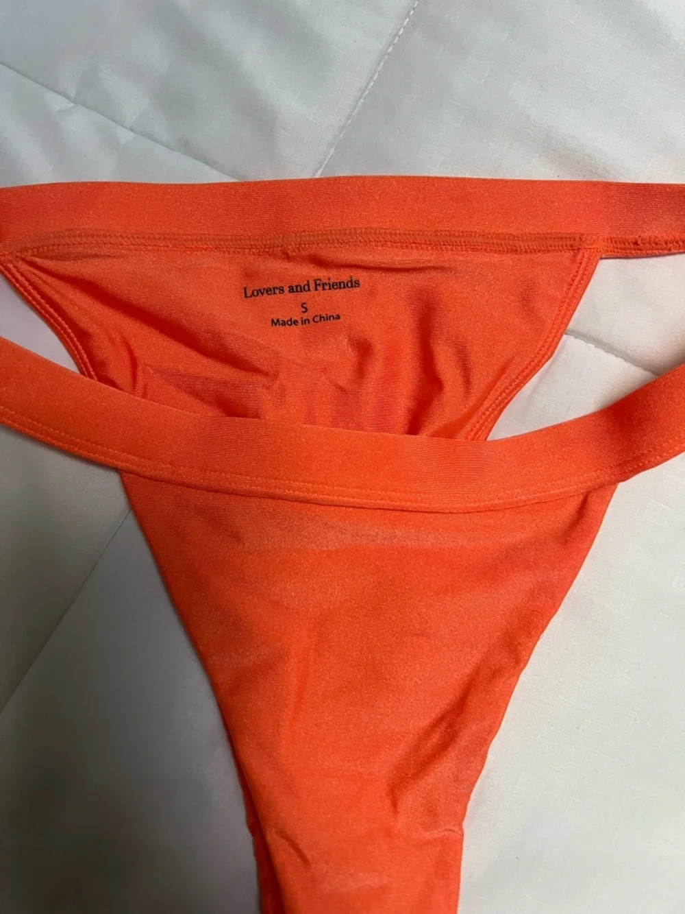 Lovers + Friends Neon Pink and Orange Two-Piece Bikini - Picture 4 of 6